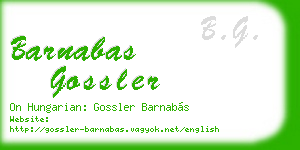 barnabas gossler business card